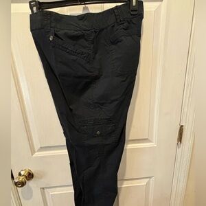 St Johns Bay women’s cargo pants, navy blue size 14 petite